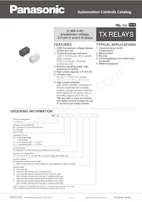 TX2SA-LT-24V Datasheet Cover