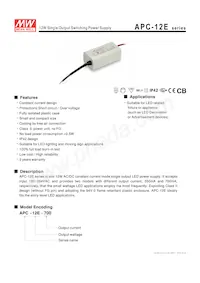 APC-12E-700 Datasheet Cover