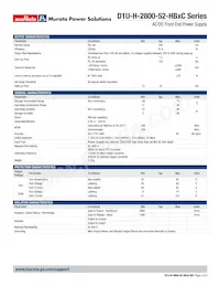 D1U-H-2800-52-HB1C Datasheet Pagina 2