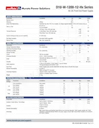 D1U-W-1200-12-HC2C Datasheet Page 2