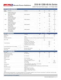 D1U-W-1200-48-HC1C Datasheet Pagina 2