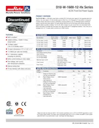 D1U-W-1600-12-HC1C Datasheet Copertura