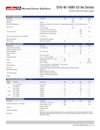 D1U-W-1600-12-HC1C Datasheet Page 2