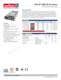 D1U-W-1600-48-HC2C Datasheet Cover