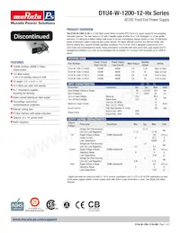D1U4-W-1200-12-HC1C Datasheet Copertura