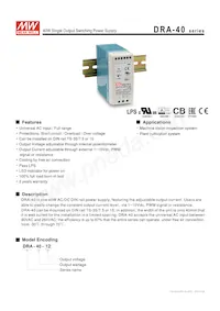 DRA-40-12 Datasheet Cover