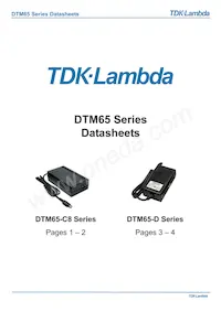 DTM65PW190C8數據表 封面