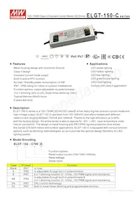 ELGT-150-C700B Datasheet Copertura
