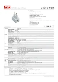 GS05E-USB 데이터 시트 표지