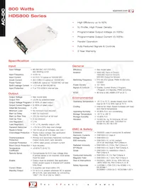 HDS800PS15 Datasheet Cover