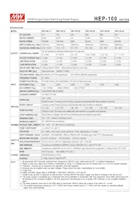 HEP-100-36A Datasheet Pagina 2