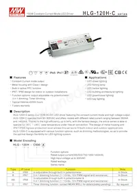 HLG-120H-C350B Datasheet Cover