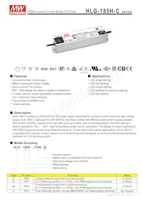 HLG-185H-C500A Datasheet Cover