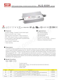 HLG-600H-20B Datasheet Cover