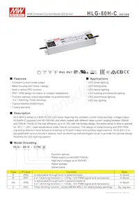HLG-80H-C350B Datasheet Cover