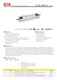 HLG-80H-C350B Datasheet Copertura