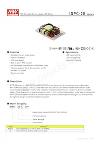 IDPC-25A-500 Datasheet Cover