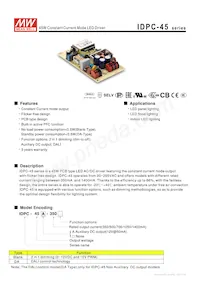 IDPC-45A-1050 Datasheet Cover
