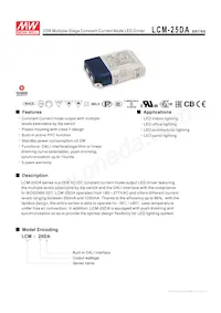 LCM-25DA Datasheet Cover