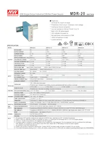 MDR-20-15 Datasheet Cover