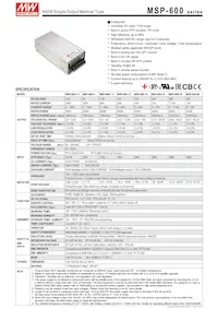 MSP-600-7.5 Datasheet Cover