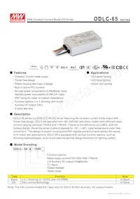 ODLC-65-1750 Datasheet Cover