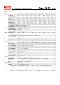 OWA-120E-20 Datasheet Page 2