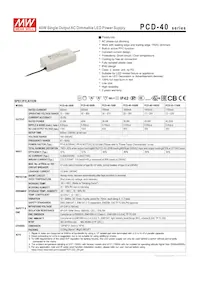 PCD-40-350B Datasheet Cover