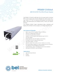 PFE600-12-054RA Datasheet Cover