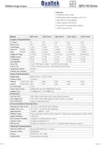 QPD-100-24 Datasheet Cover