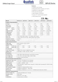 QPS-20-24 Datasheet Cover