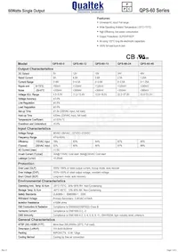 QPS-60-12 Datasheet Cover