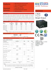 RAC05-3.3SK Datasheet Cover