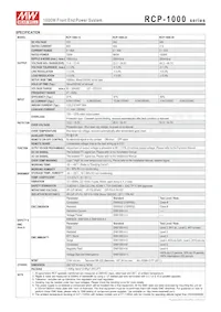RCP-1000-48 Datasheet Pagina 2