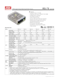 RS-75-3.3 Datasheet Cover