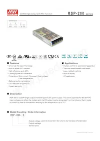 RSP-200-3.3 Datasheet Cover