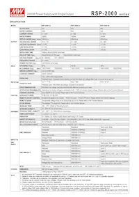 RSP-2000-12 Datasheet Pagina 2