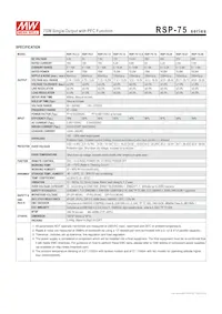 RSP-75-3.3 Datasheet Pagina 2