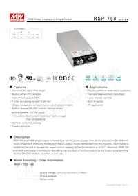 RSP-750-5 Datasheet Cover