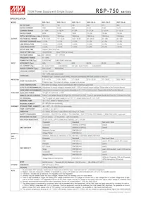 RSP-750-5 Datasheet Pagina 2