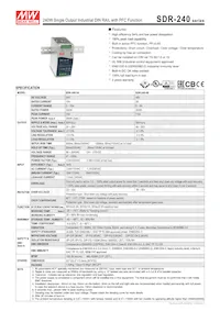 SDR-240-48 데이터 시트 표지