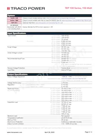 TEP 100-1218-CMF Datasheet Page 2