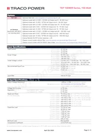 TEP 100-7211WIR-CMF Datasheet Page 2