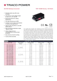 TEP 150-7218WI-F Datasheet Cover