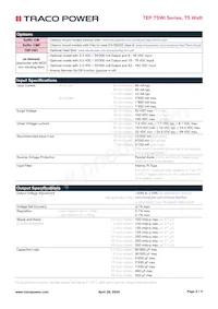 TEP 75-7211WI-CMF Datasheet Page 2