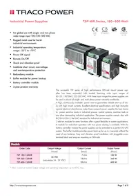 TSP 600-124 WR Datasheet Copertura