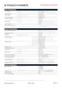 TXH 600-154 Datasheet Page 2