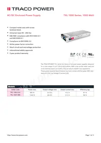 TXL 1000-48S Datasheet Cover