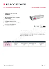 TXL 1000-48S 데이터 시트 표지