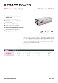 TXL 750-48S Datasheet Cover